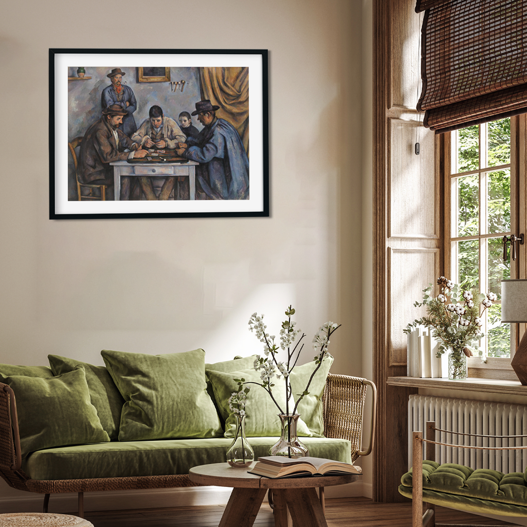 The Card Players Painting 4 : 3 Horizontal Premium Wall Art Canvas by MeriDeewar