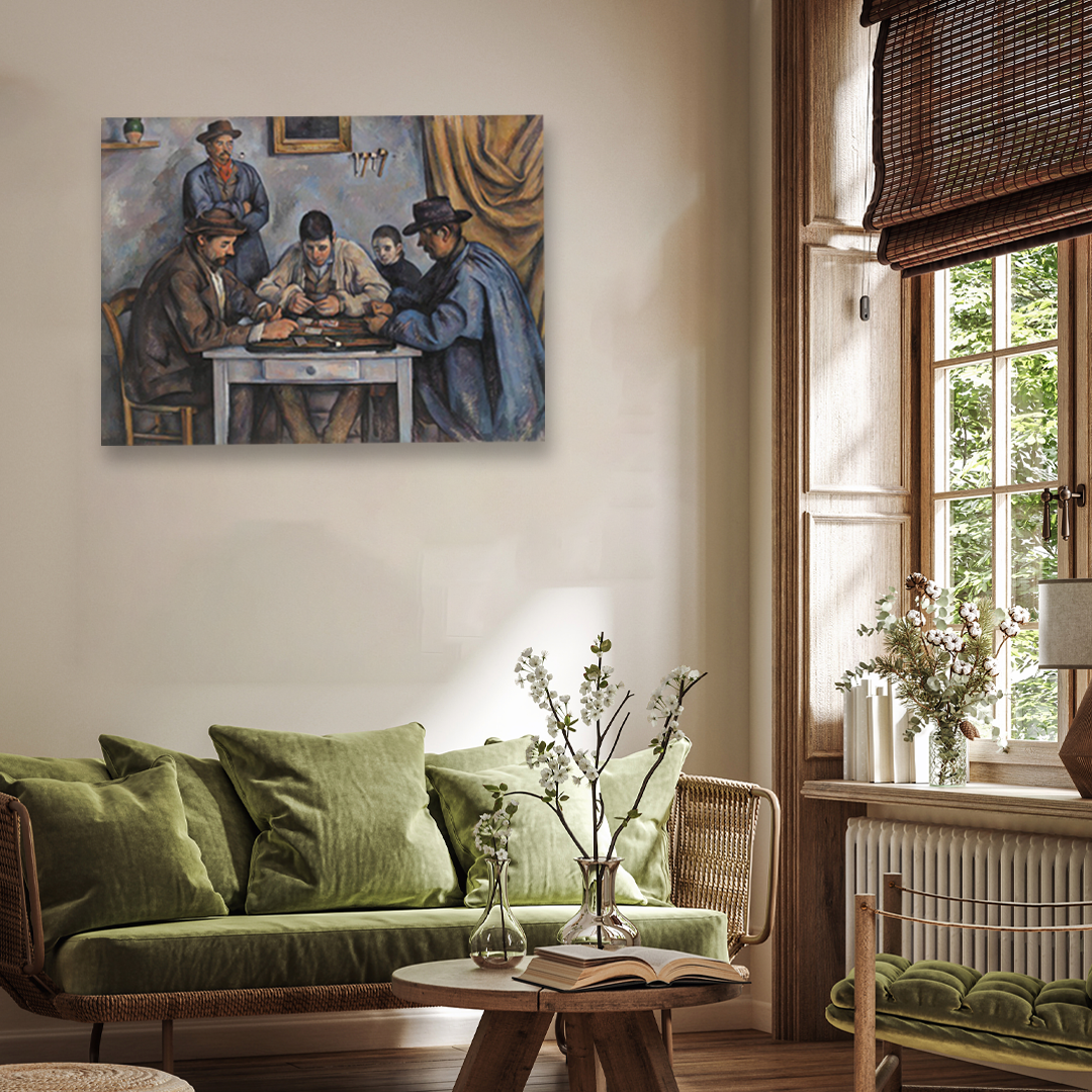 The Card Players Painting 4 : 3 Horizontal Premium Wall Art Canvas by MeriDeewar