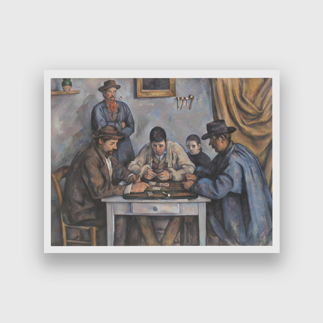 The Card Players Painting 4 : 3 Horizontal Premium Wall Art Canvas by MeriDeewar