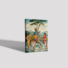 The child Krishna subdues the snake Kaliya Painting - Meri Deewar 2 : 3 Vertical Premium Wall Art Canvas by MeriDeewar