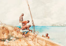 The Conch Divers painting - Meri Deewar 3 : 2 Horizontal Premium Wall Art Canvas by MeriDeewar