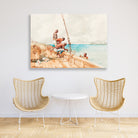 The Conch Divers painting - Meri Deewar 3 : 2 Horizontal Premium Wall Art Canvas by MeriDeewar