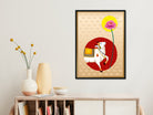The Cow deity at the famous Vaishnav temple of Shri Nathadwara - Meri Deewar 4 X 5.5 Vertical Premium Wall Art Canvas by MeriDeewar