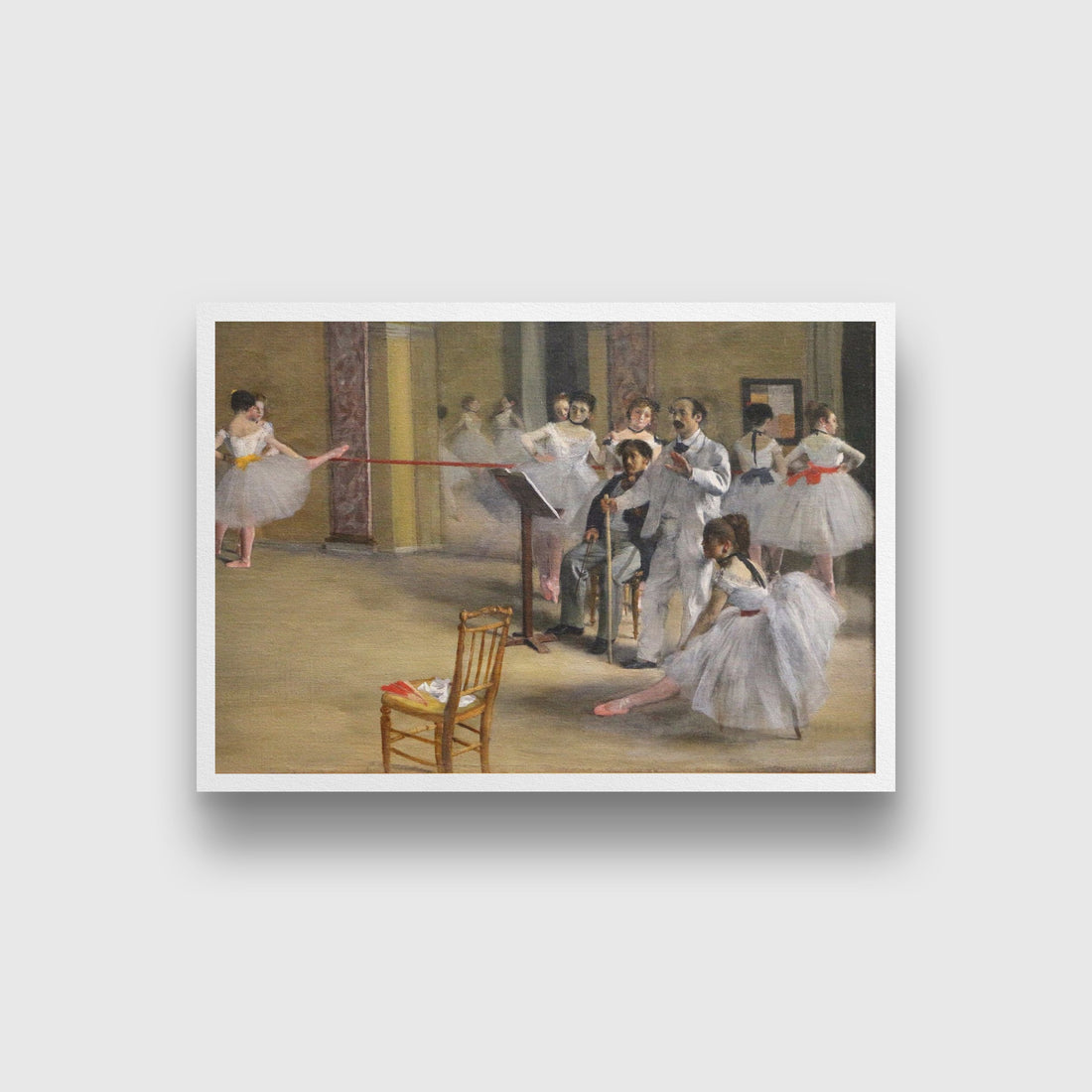 The Dance Foyer At The Opera Painting - Meri Deewar 1 : 1 Square Premium Wall Art Canvas by MeriDeewar