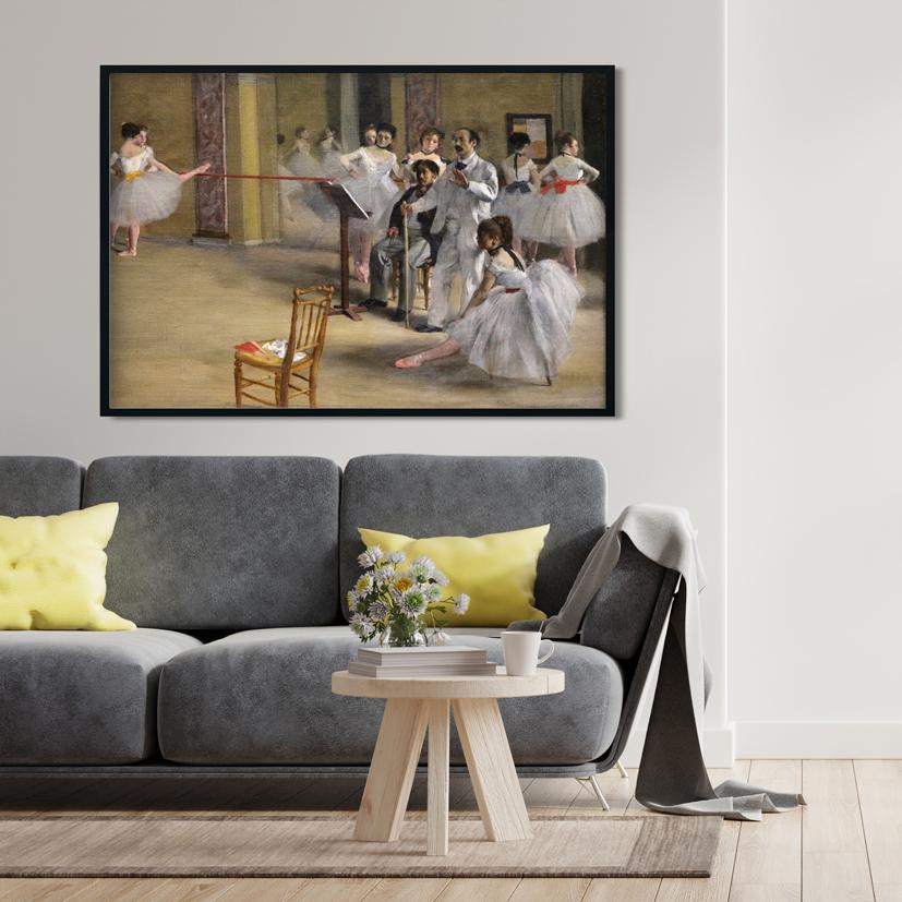 The Dance Foyer At The Opera Painting - Meri Deewar 1 : 1 Square Premium Wall Art Canvas by MeriDeewar