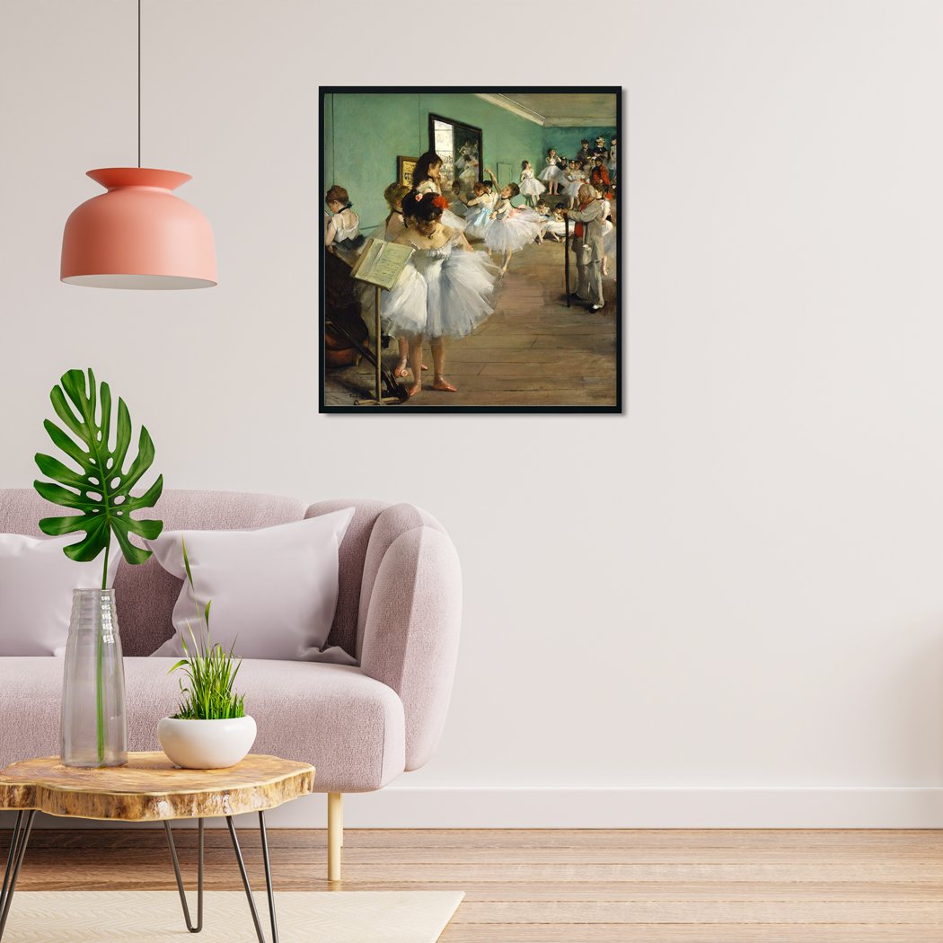The Dance Foyer At The Opera Painting - Meri Deewar 1 : 1 Square Premium Wall Art Canvas by MeriDeewar