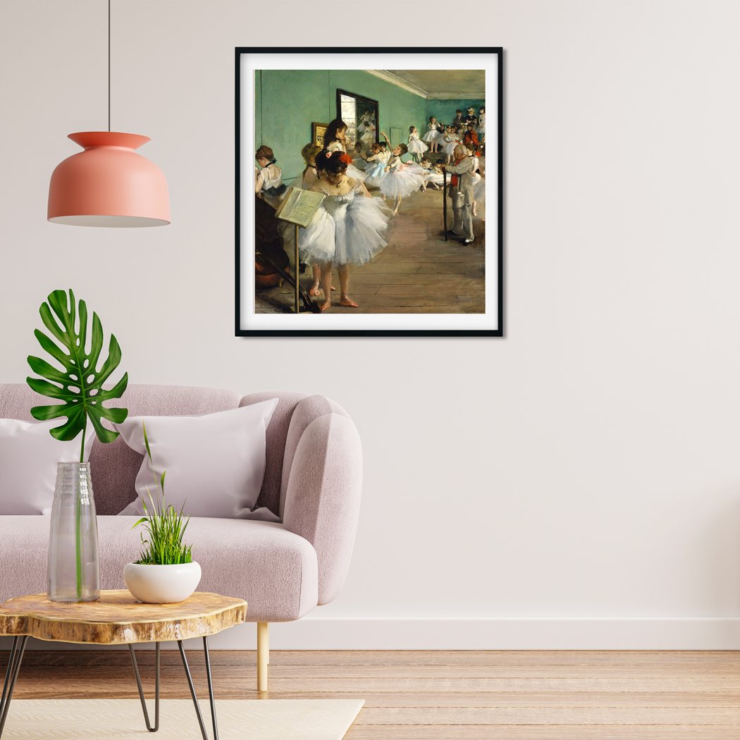 The Dance Foyer At The Opera Painting - Meri Deewar 1 : 1 Square Premium Wall Art Canvas by MeriDeewar