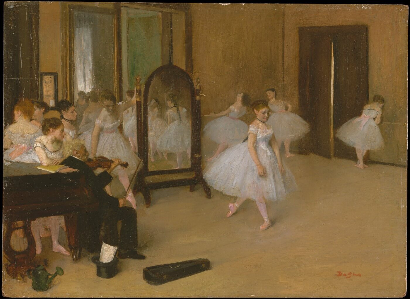 The Dancing Class Painting - Meri Deewar 4 : 3 Horizontal Premium Wall Art Canvas by MeriDeewar