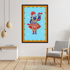 The deity at the famous Vaishnav temple of Shri Nathadwara in Rajasthan Painting - Meri Deewar 2 : 3 Vertical Premium Wall Art Canvas by MeriDeewar