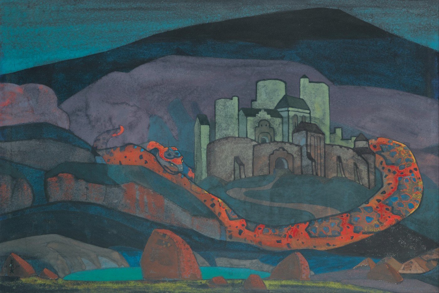 THE DOOMED CITY Painting - Meri Deewar 3 : 2 Horizontal Premium Wall Art Canvas by MeriDeewar