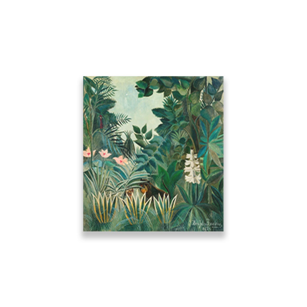 The Equatorial Jungle painting - Meri Deewar 1 : 1 Square Premium Wall Art Canvas by MeriDeewar