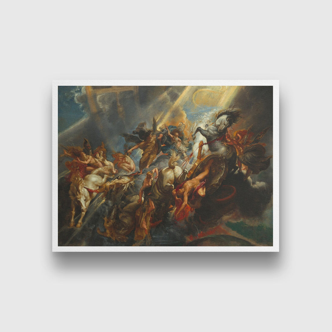 the fall of phaeton Painting - Meri Deewar 4 : 3 Horizontal Premium Wall Art Canvas by MeriDeewar