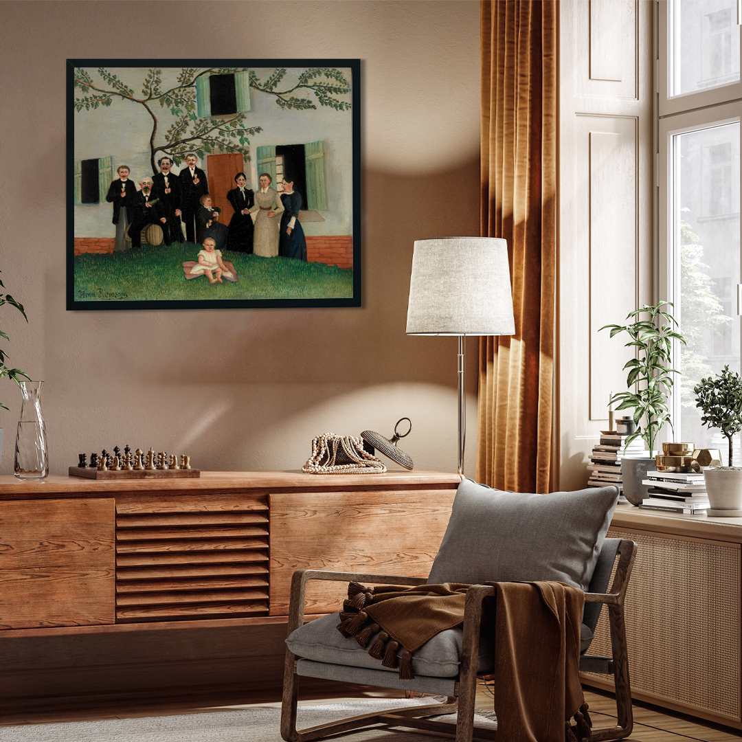 The Family La Famille Painting 6 : 5 Horizontal Premium Wall Art Canvas by MeriDeewar