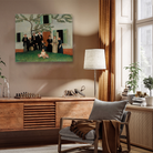 The Family La Famille Painting 6 : 5 Horizontal Premium Wall Art Canvas by MeriDeewar