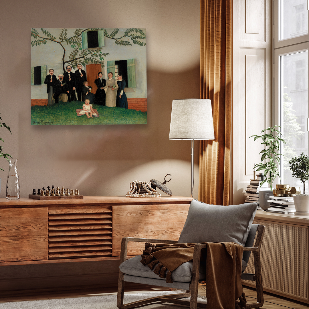 The Family La Famille Painting 6 : 5 Horizontal Premium Wall Art Canvas by MeriDeewar