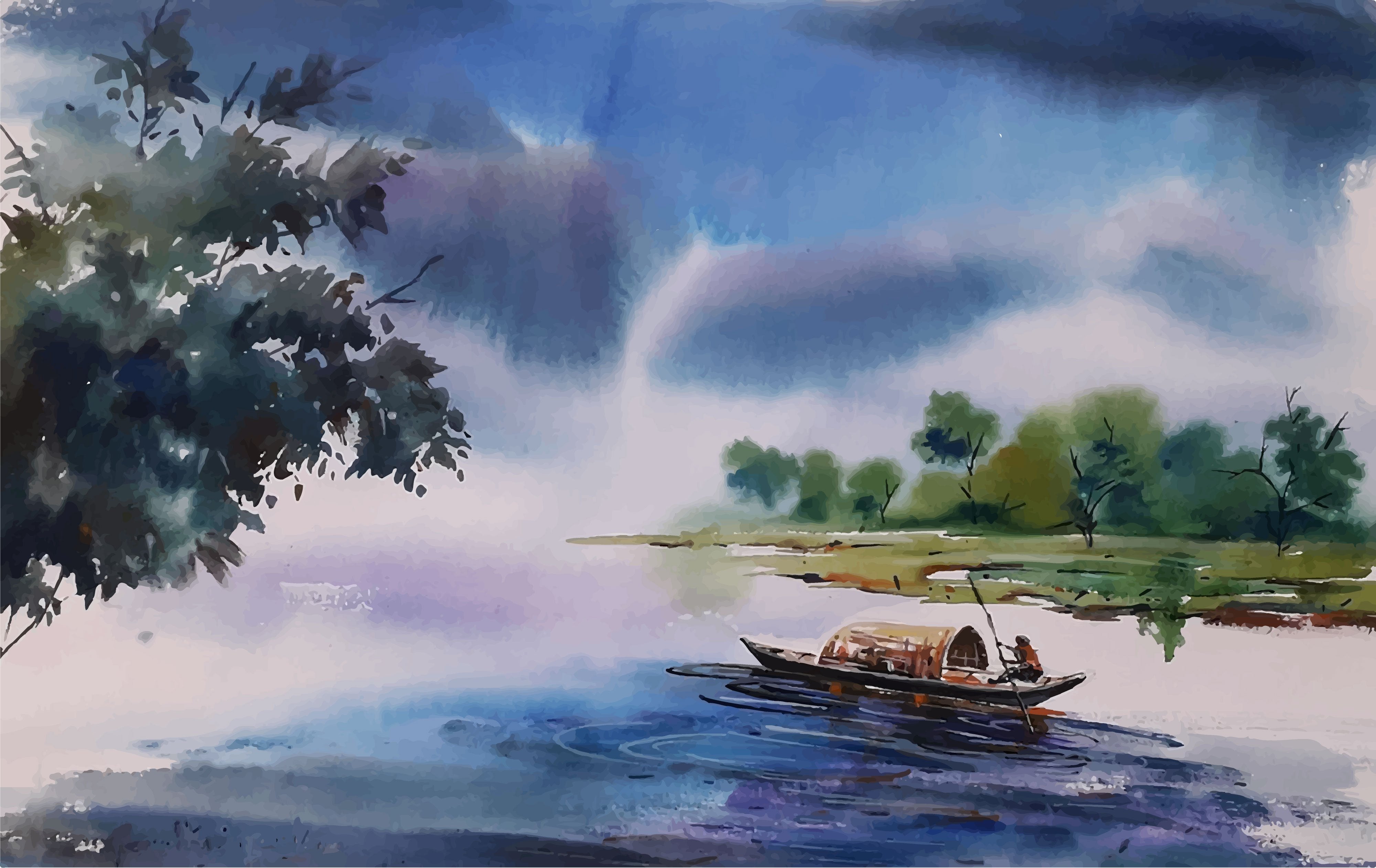 The Fascinating lives of kerala's fishers Painting - Meri Deewar 3 : 2 Horizontal Premium Wall Art Canvas by MeriDeewar