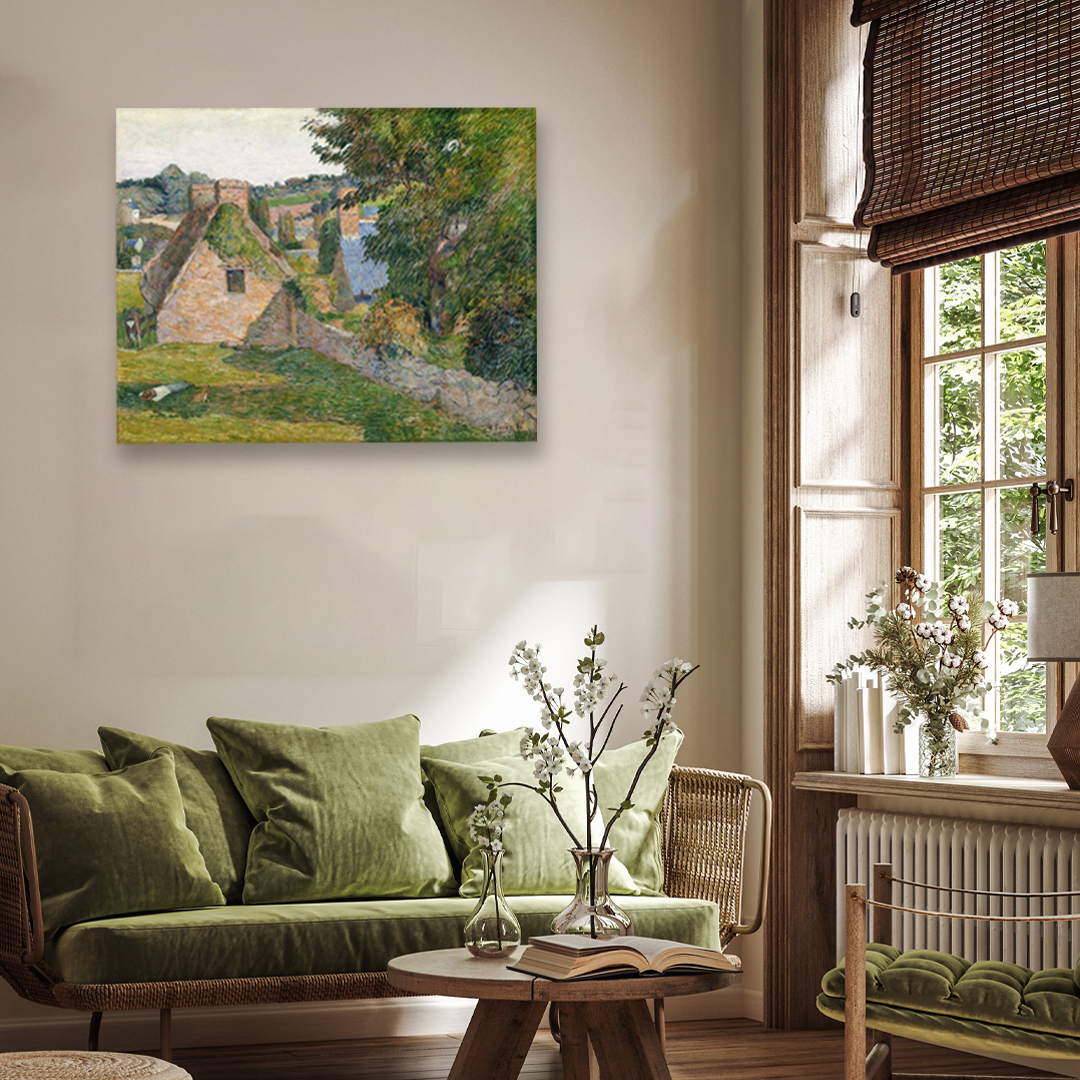 The Field of Derout Lollichon Painting 4 : 3 Horizontal Premium Wall Art Canvas by MeriDeewar