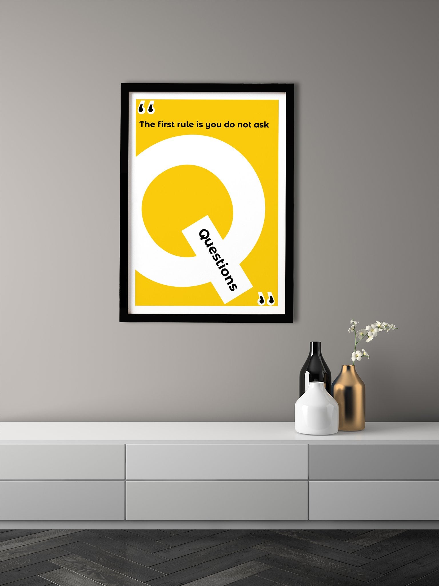 The-first-rule-is Poster - Meri Deewar Poster A3 / Poster Premium Wall Art Canvas by MeriDeewar