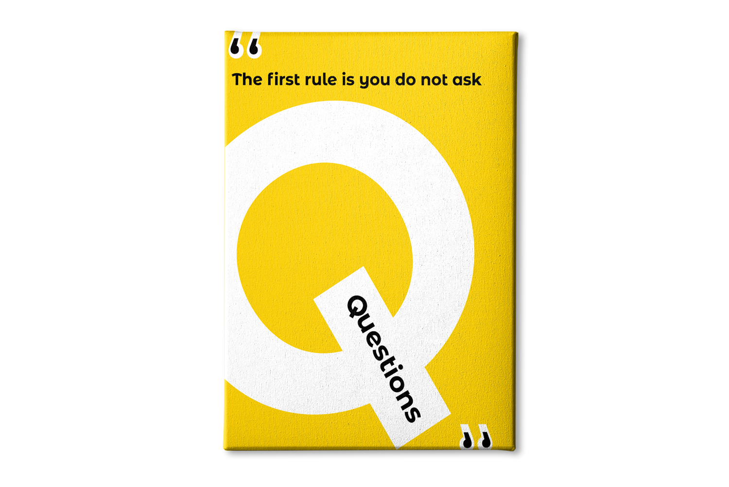 The-first-rule-is Poster - Meri Deewar Poster A3 / Poster Premium Wall Art Canvas by MeriDeewar