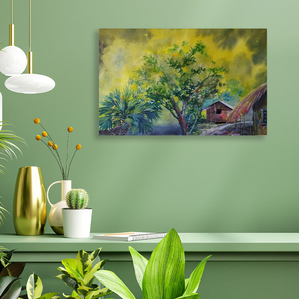 The Forest Way Painting - Meri Deewar 3 : 2 Horizontal Premium Wall Art Canvas by MeriDeewar
