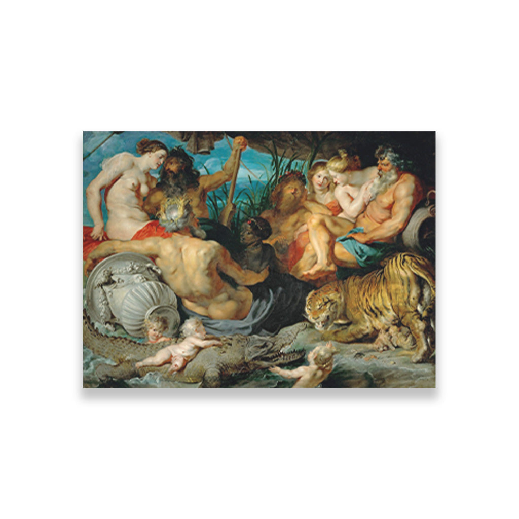 The Four Continents Painting - Meri DeewarMeri Deewar 4 : 3 Horizontal Premium Wall Art Canvas by MeriDeewar