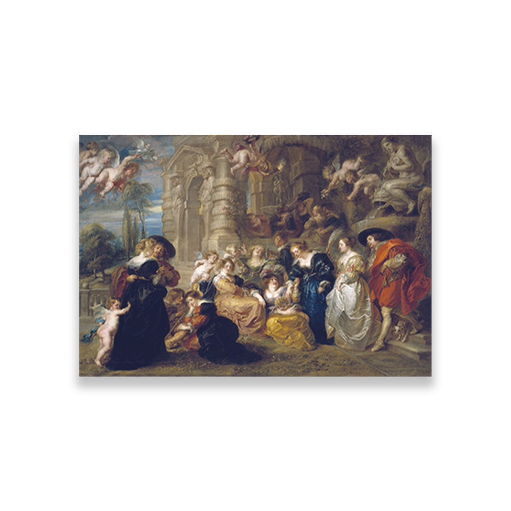 The garden of love Painting - Meri Deewar 3 : 2 Horizontal Premium Wall Art Canvas by MeriDeewar