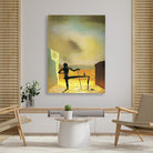 the ghost of vermeer-Meri Deewar 3 : 4 Vertical Premium Wall Art Canvas by MeriDeewar