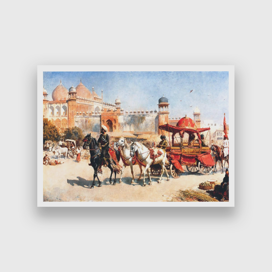 The Great Mogul and His Court Returning Painting 3 : 2 Horizontal Premium Wall Art Canvas by MeriDeewar