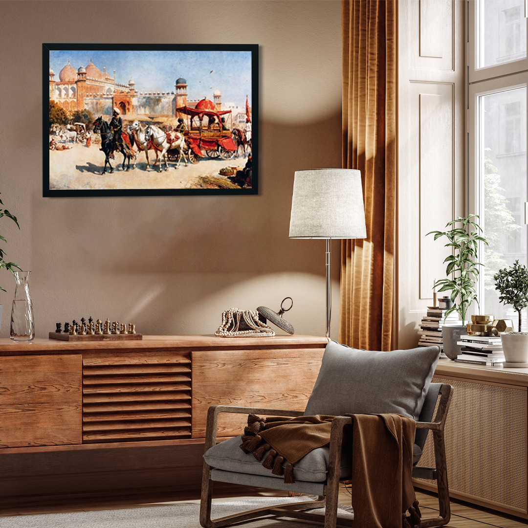 The Great Mogul and His Court Returning Painting 3 : 2 Horizontal Premium Wall Art Canvas by MeriDeewar
