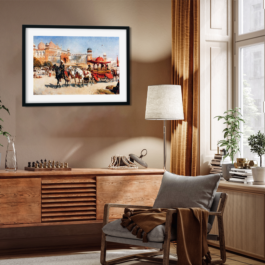 The Great Mogul and His Court Returning Painting 3 : 2 Horizontal Premium Wall Art Canvas by MeriDeewar