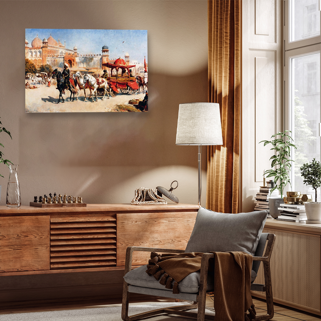 The Great Mogul and His Court Returning Painting 3 : 2 Horizontal Premium Wall Art Canvas by MeriDeewar