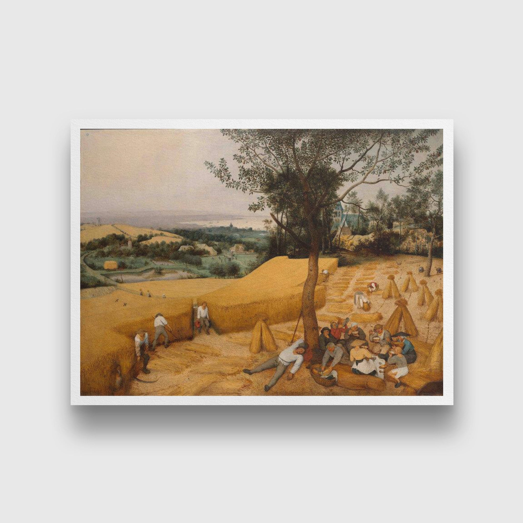 The Harvesters Painting - Meri Deewar 4 : 3 Horizontal Premium Wall Art Canvas by MeriDeewar
