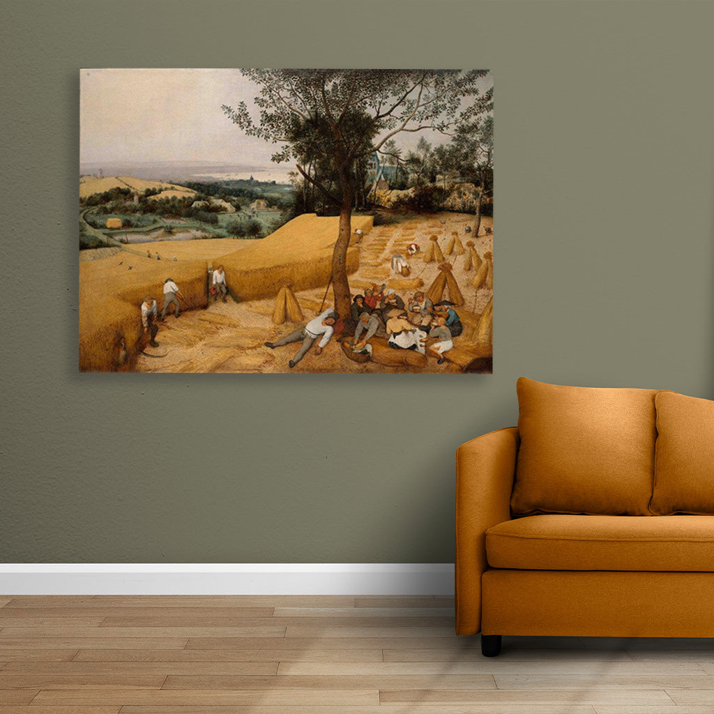 The Harvesters Painting - Meri Deewar 4 : 3 Horizontal Premium Wall Art Canvas by MeriDeewar