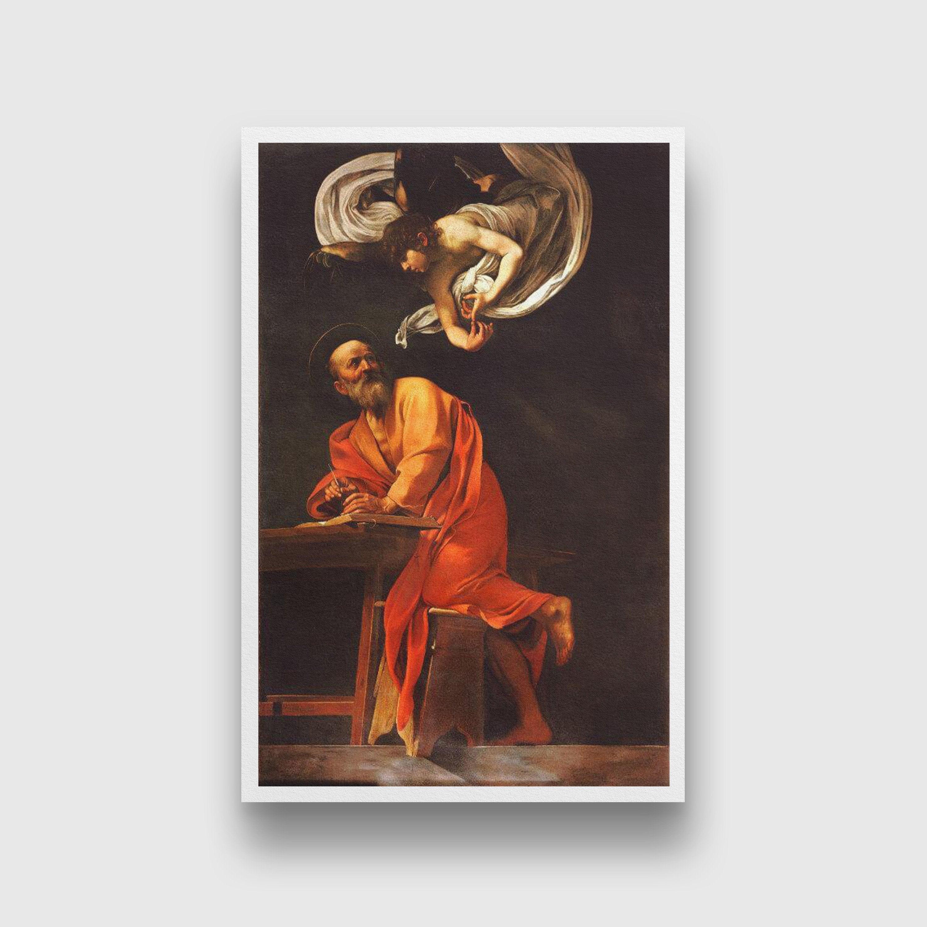 The Inspiration of saint matthew Painting - Meri Deewar 2 : 3 Vertical Premium Wall Art Canvas by MeriDeewar