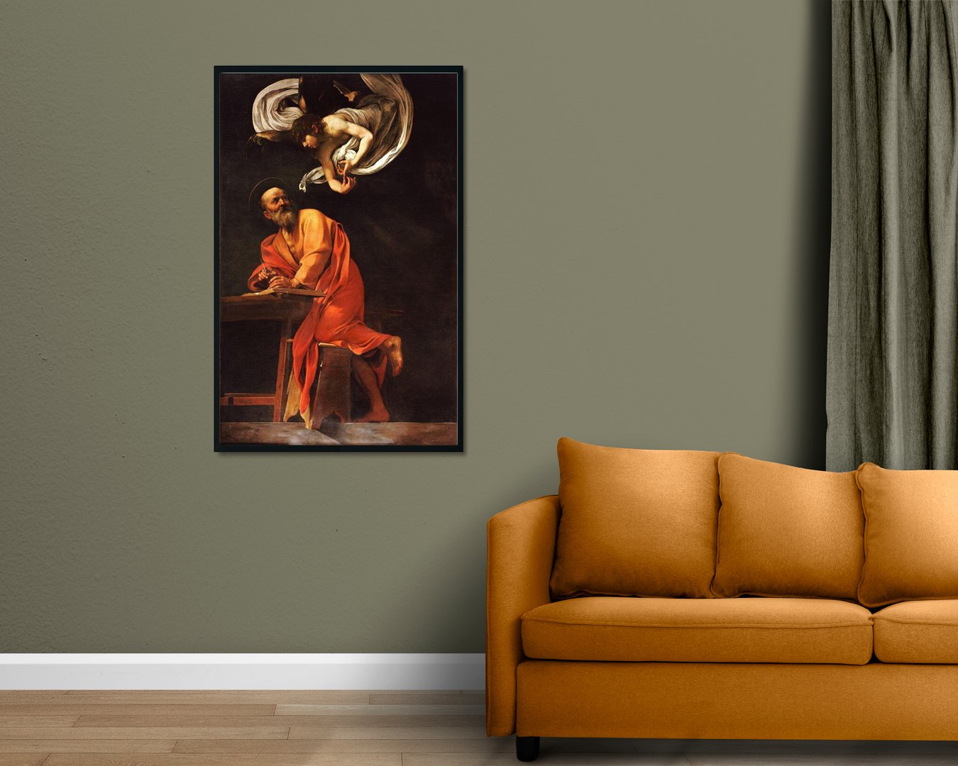 The Inspiration of saint matthew Painting - Meri Deewar 2 : 3 Vertical Premium Wall Art Canvas by MeriDeewar