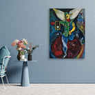 The Juggler Painting - Meri Deewar 2 : 3 Vertical Premium Wall Art Canvas by MeriDeewar