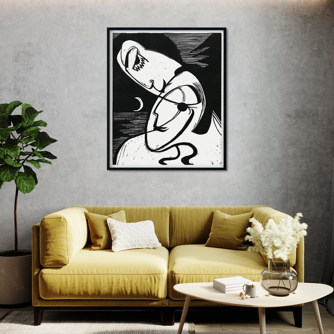 The Kiss Ernst Ludwig Kirchner Painting - MeriDeewar 5 : 6 Vertical Premium Wall Art Canvas by MeriDeewar