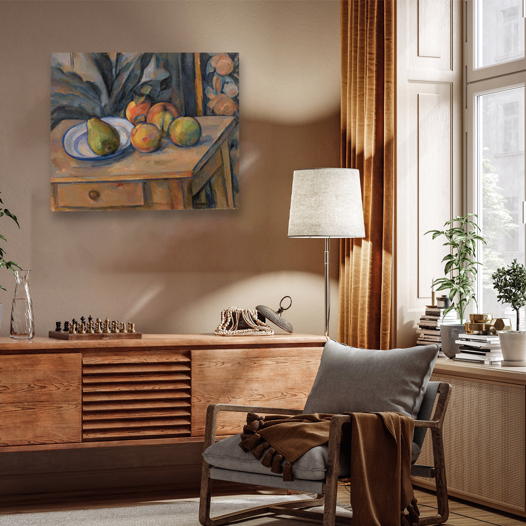 The Large Pear Painting 6 : 5 Horizontal Premium Wall Art Canvas by MeriDeewar