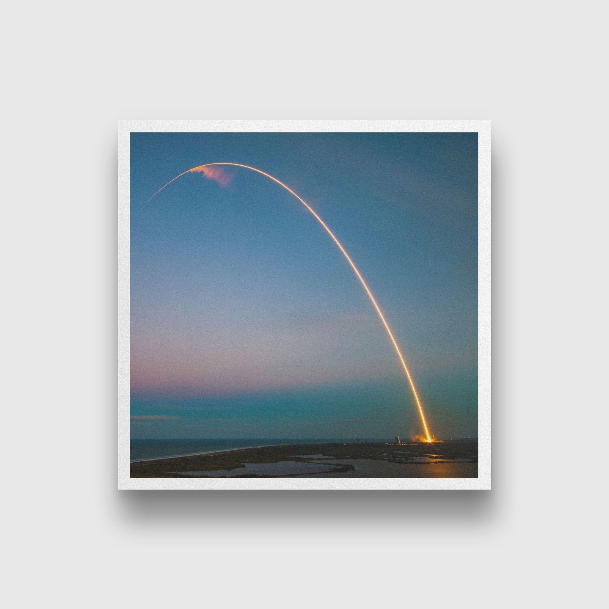 The launch Painting - Meri Deewar 1 : 1 Square Premium Wall Art Canvas by MeriDeewar