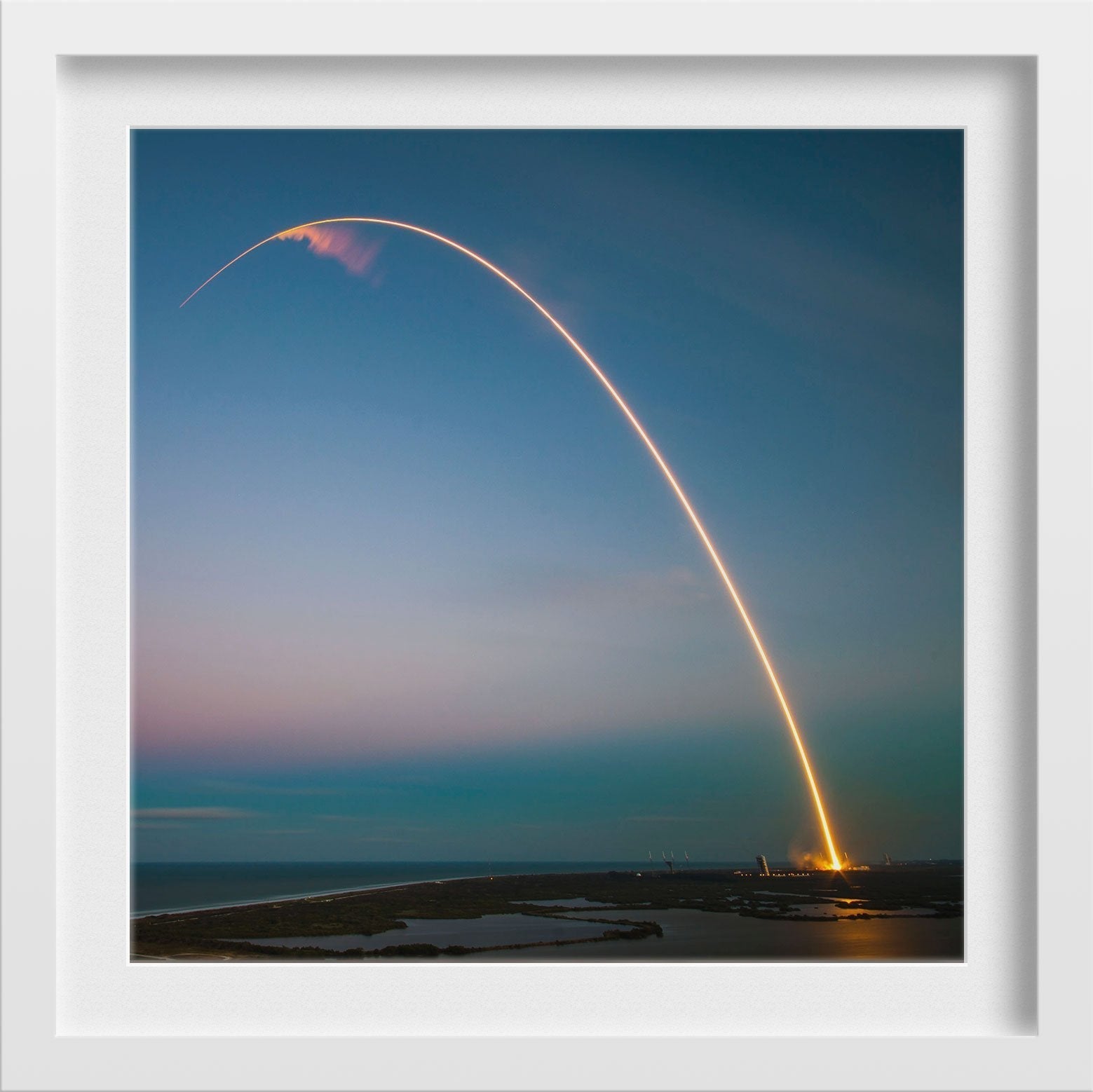 The launch Painting - Meri Deewar 1 : 1 Square Premium Wall Art Canvas by MeriDeewar