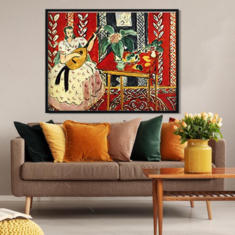 the lute Painting - Meri Deewar 4 : 3 Horizontal Premium Wall Art Canvas by MeriDeewar