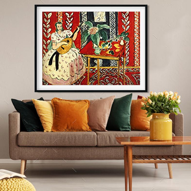 the lute Painting - Meri Deewar 4 : 3 Horizontal Premium Wall Art Canvas by MeriDeewar