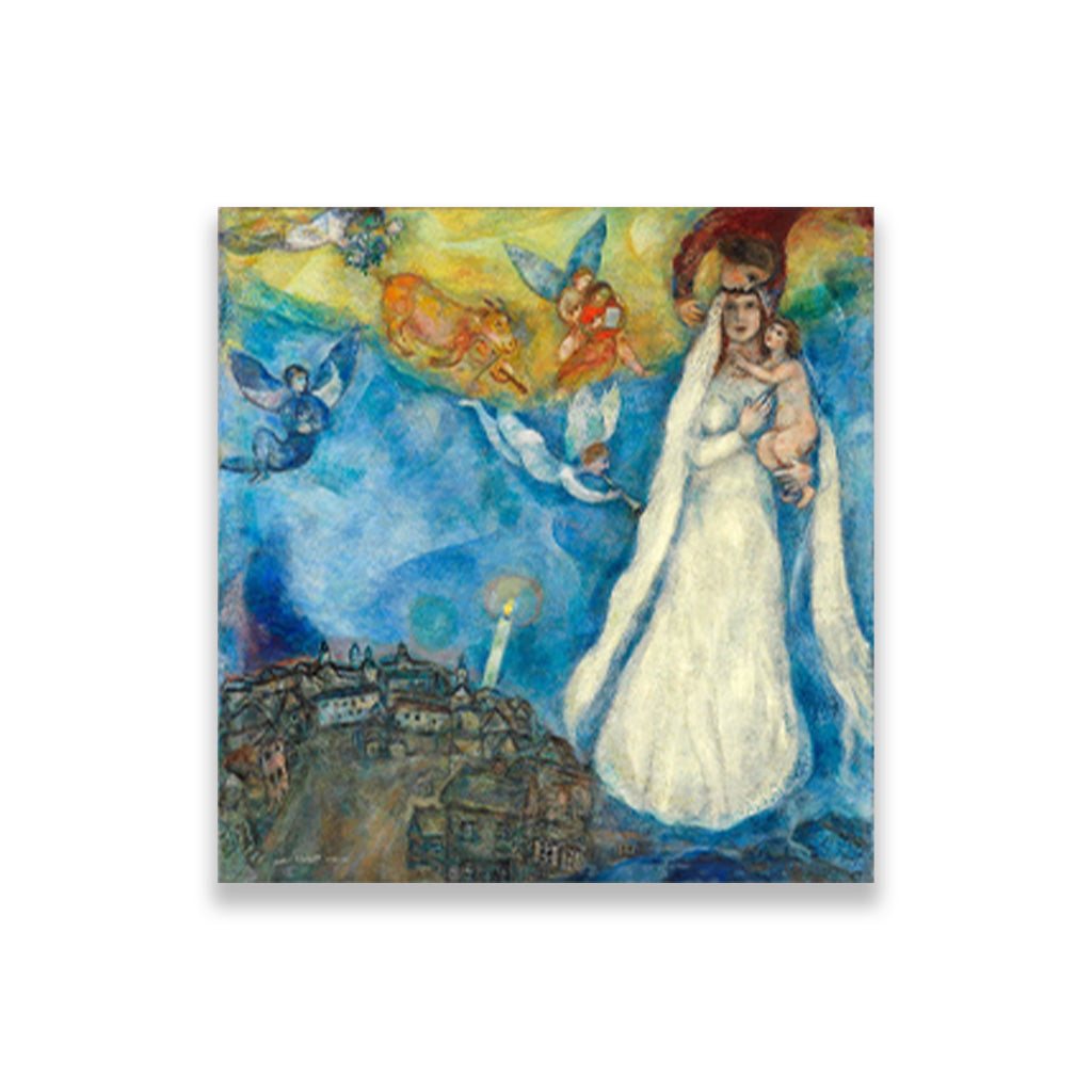 The Madonna of the Village Painting - Meri Deewar 1 : 1 Square Premium Wall Art Canvas by MeriDeewar