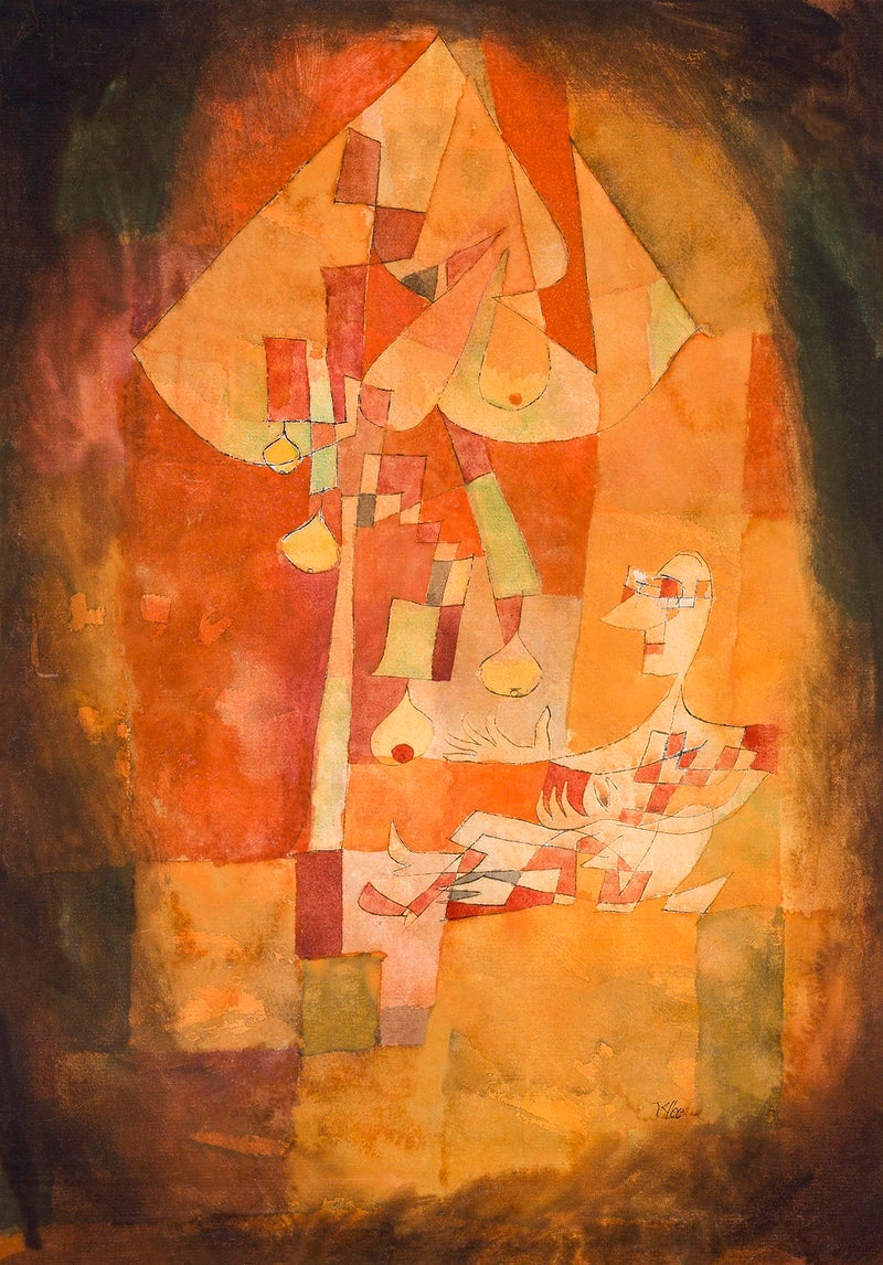 The Man Under the Pear Tree painting - Meri Deewar 3 : 4.2 Vertical Premium Wall Art Canvas by MeriDeewar