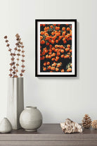 The marigold field Painting - Meri Deewar 2 : 3 Vertical Premium Wall Art Canvas by MeriDeewar