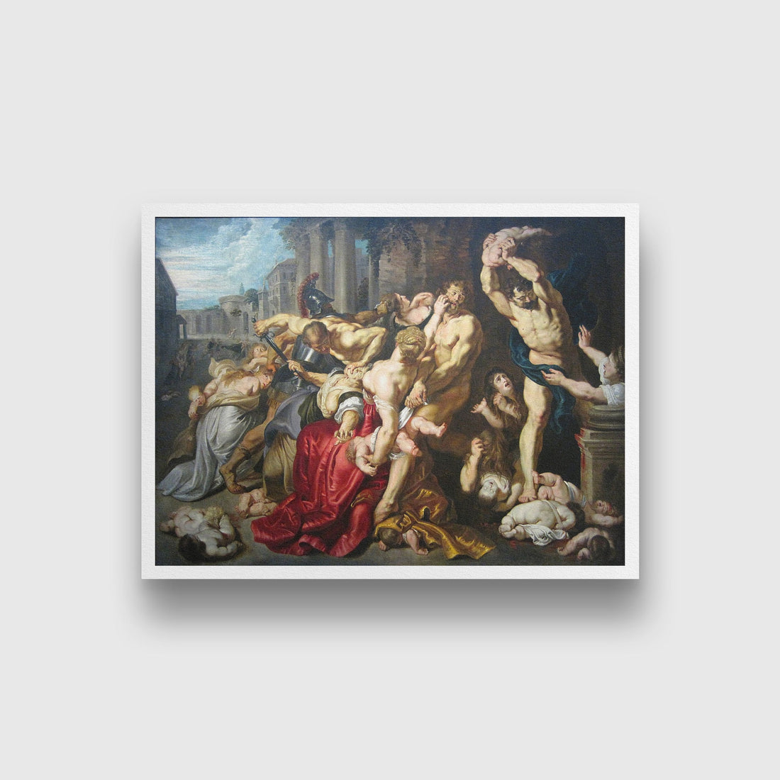 The Massacre of the Innocents Painting - Meri Deewar 4 : 3 Horizontal Premium Wall Art Canvas by MeriDeewar