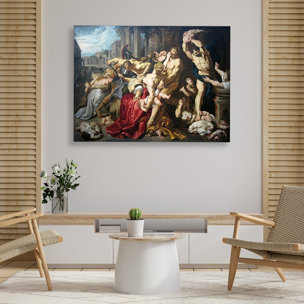 The Massacre of the Innocents Painting - Meri Deewar 4 : 3 Horizontal Premium Wall Art Canvas by MeriDeewar