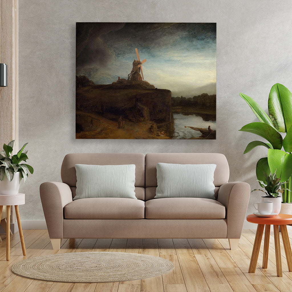 The Mill-Meri Deewar Painting - Meri Deewar 6 : 5 Horizontal Premium Wall Art Canvas by MeriDeewar