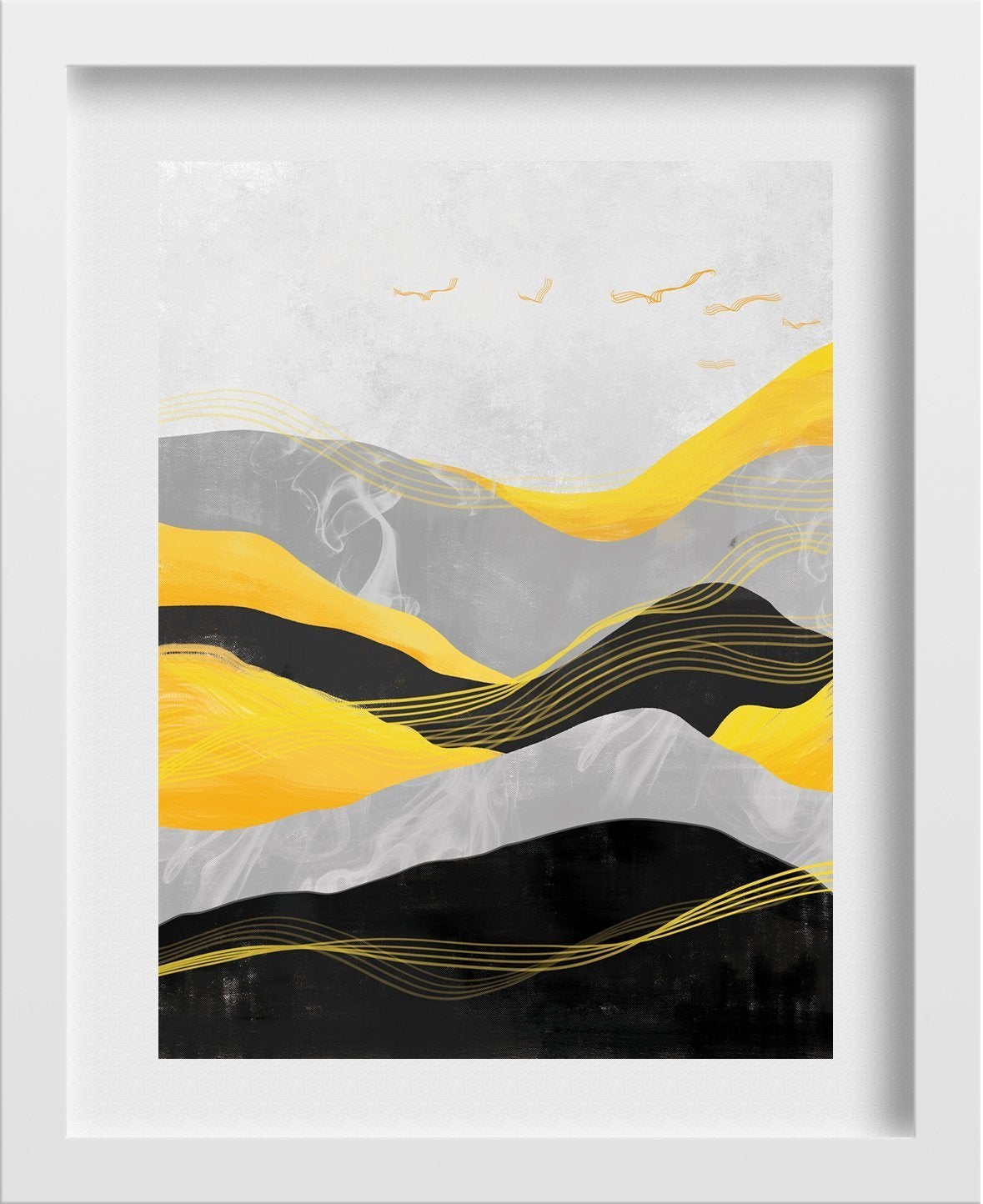 The Mountains Art Painting - Meri Deewar 3 : 4.2 Vertical Premium Wall Art Canvas by MeriDeewar