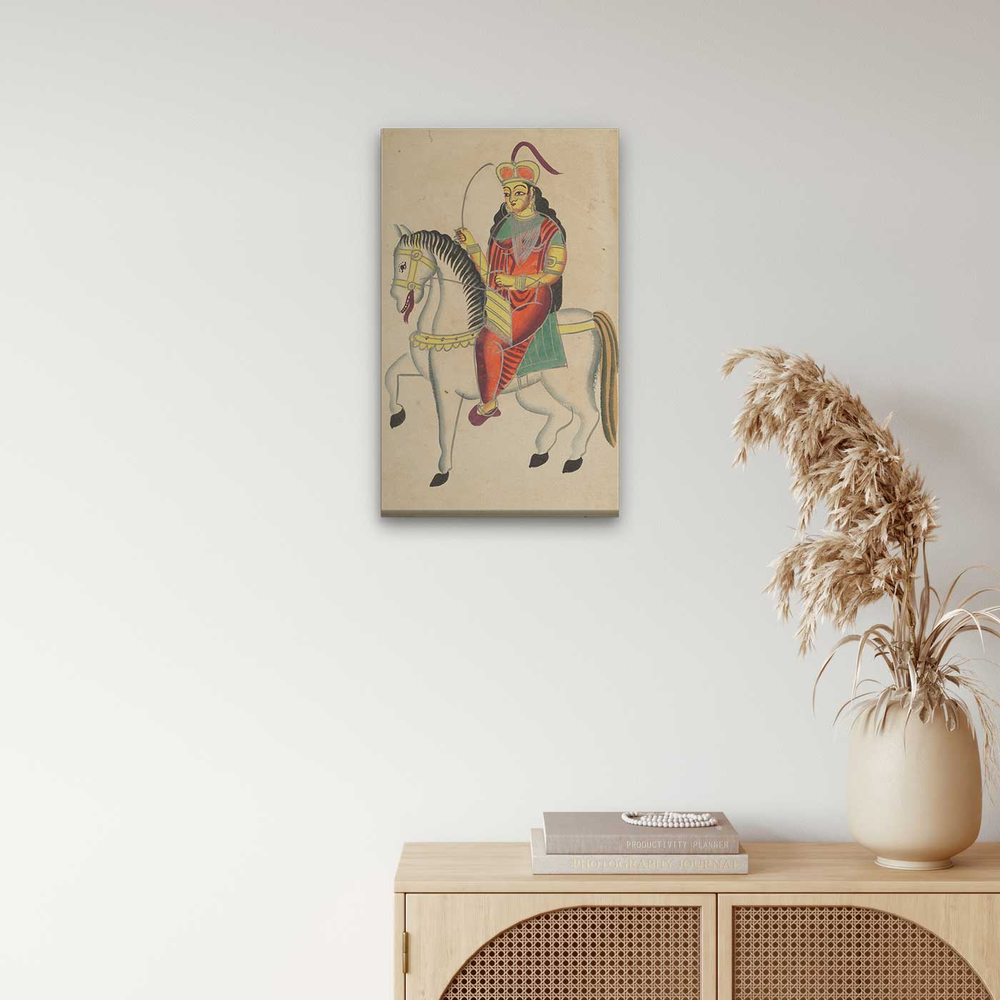 The Mutiny of the Heroine Rani Lakshmi Bai of Jhansi Painting 1 : 2 Vertical Premium Wall Art Canvas by MeriDeewar